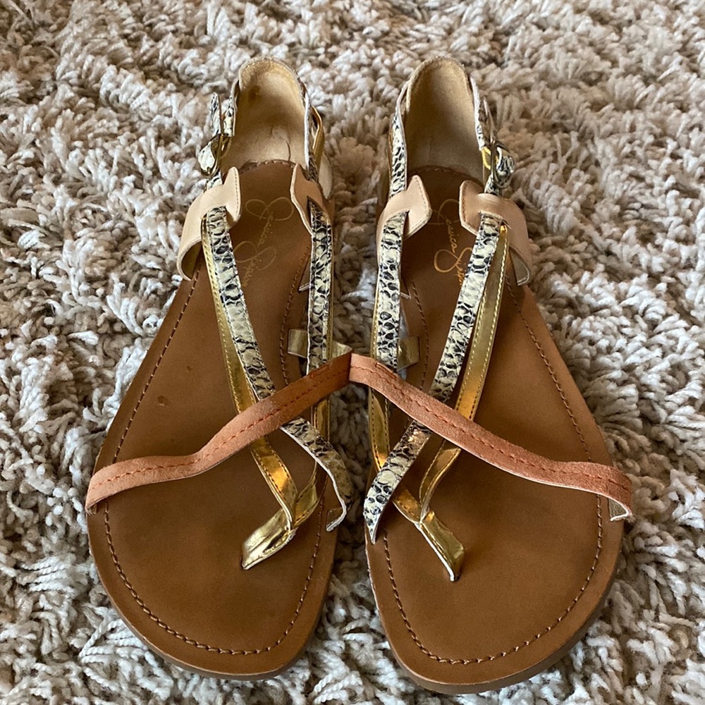 Gorgeous Jessica Simpson scrappy sandals.  Size 9.  Worn twice!